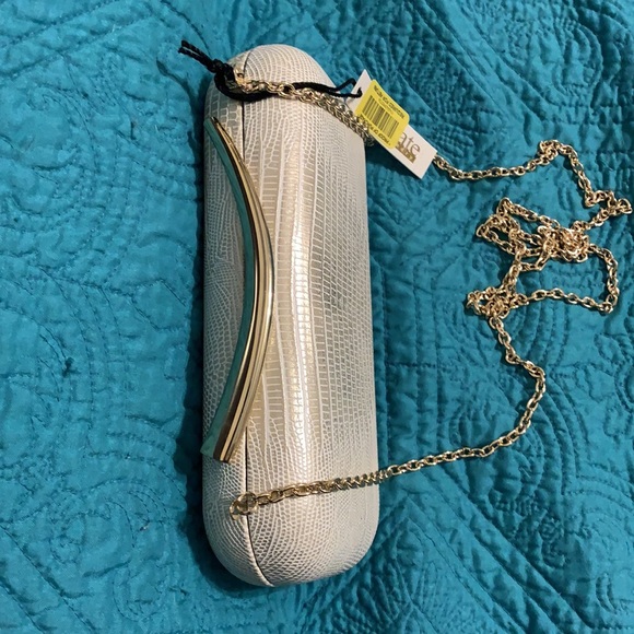 NEW KATE LANDRY LIGHT GOLD CHAIN Crossbody Clutch - Picture 4 of 12